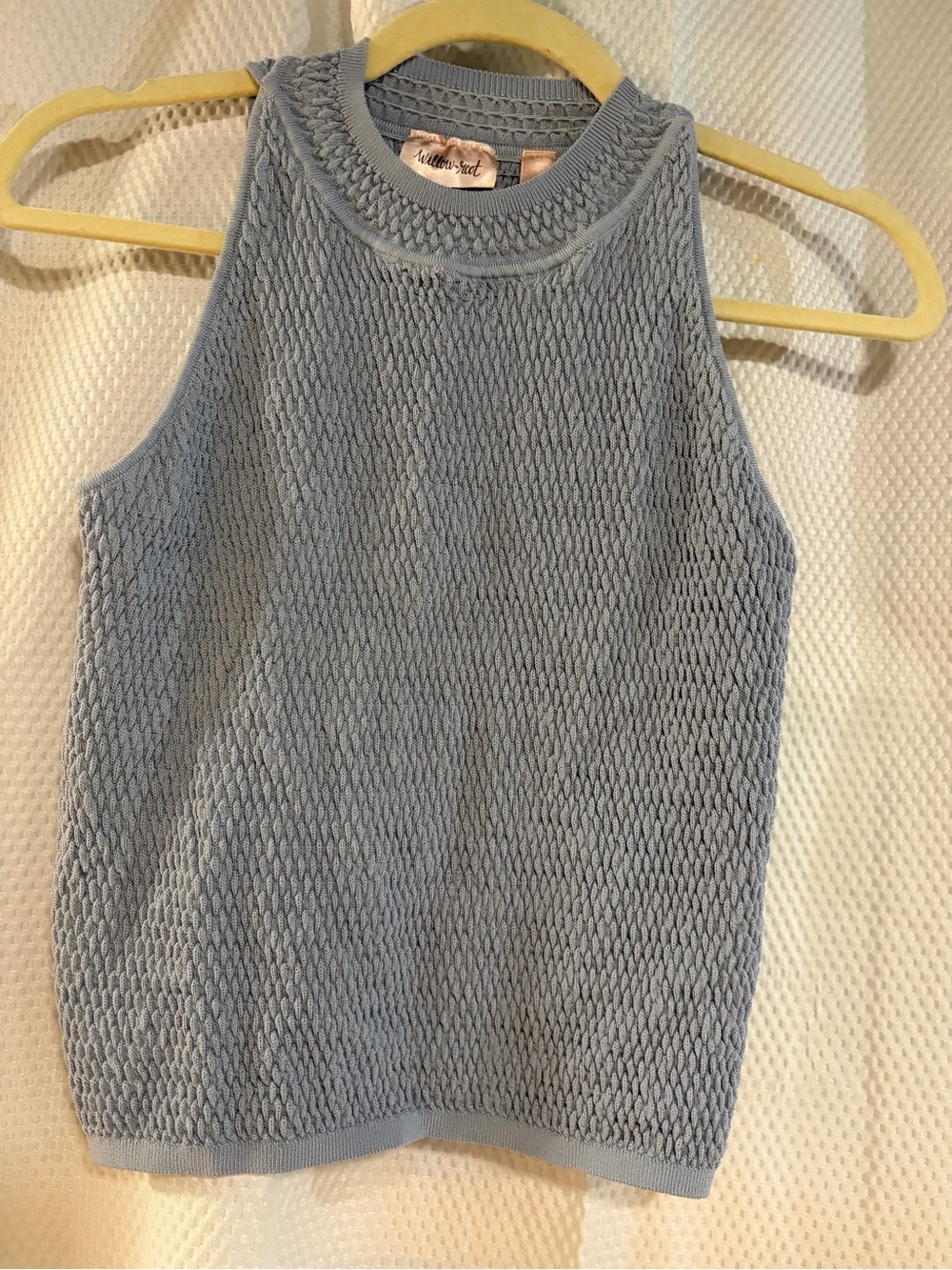 Soft Knit Sleeveless Tank Top - Light Blue